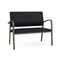 Lesro Newport 2 Seat Tandem Seating Metal Frame No Center Arms, Bronze, MD Black Upholstery NP1501 - alternate 1